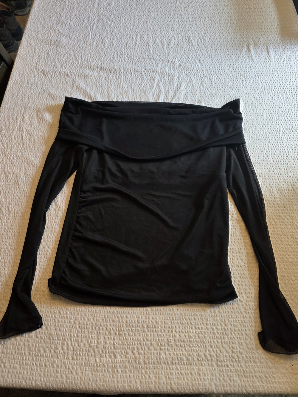 wild fable Black Off-the-Shoulder Long Sleeve Top Xl Nwt